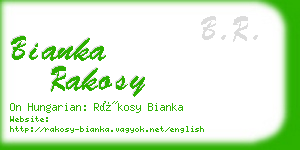 bianka rakosy business card